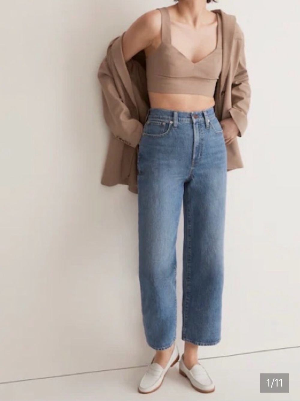 Madewell The Perfect Vintage Wide-Leg Crop  Jeans 27